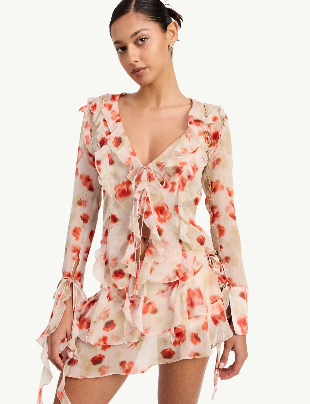 LayeredRuffleMiniSkirtinSheerFloralPrint.png