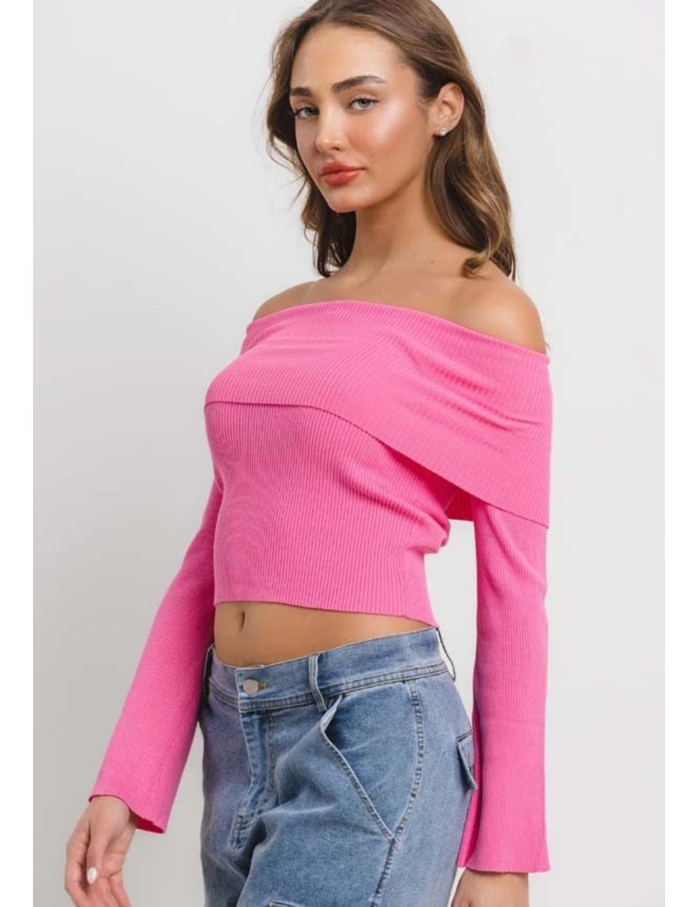 Bella Pink Off The Shoulder Top - Highly Praise