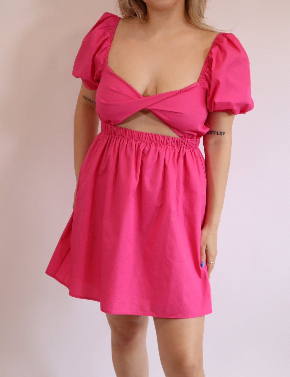 Layla Half Sleeve Twisted Dress - Highly Praise