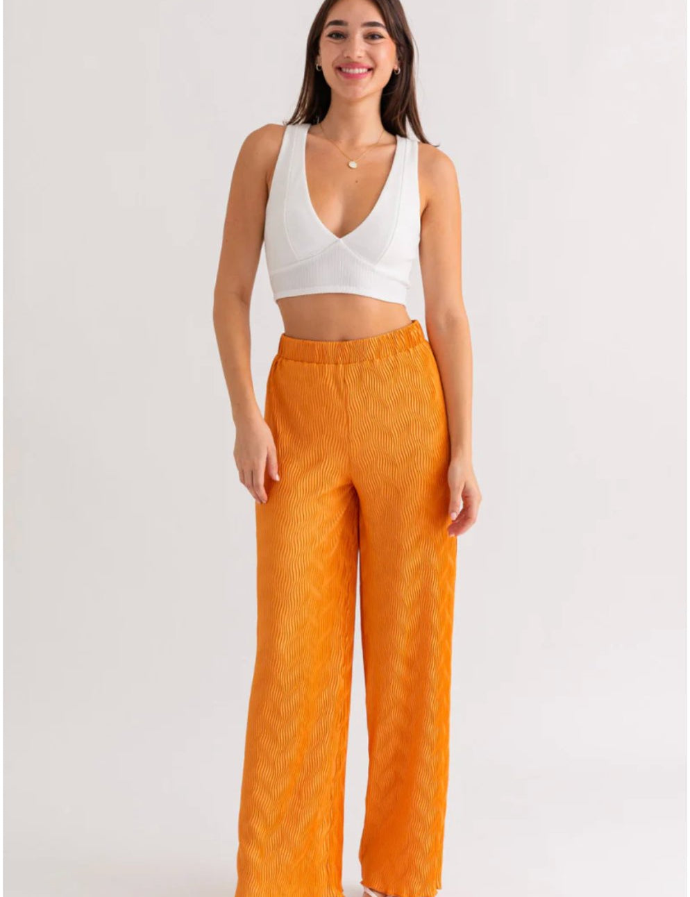 Plunging Sleeveless Crop Top - Highly Praise