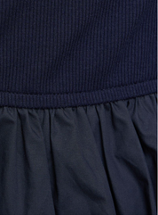 Boat Neck Knit Top Mini Dress