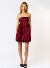 Bubble Hem Tube Mini Dress