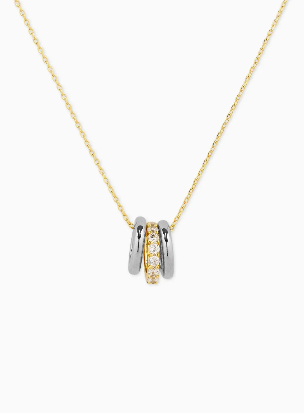 Sparkle Rondelle Charm Necklace