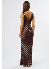 Midnight Dots Mesh Maxi