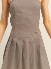 Chic Micro-Check Mini Dress
