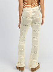 Crochet Cover Up Pants in Cream