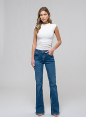 Funnel Neck Scrunch Top