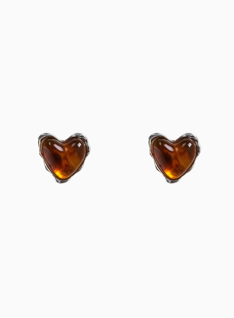Heart Puff Glaze Studs