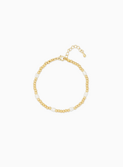 Golden Pearled Trio Bracelet Set