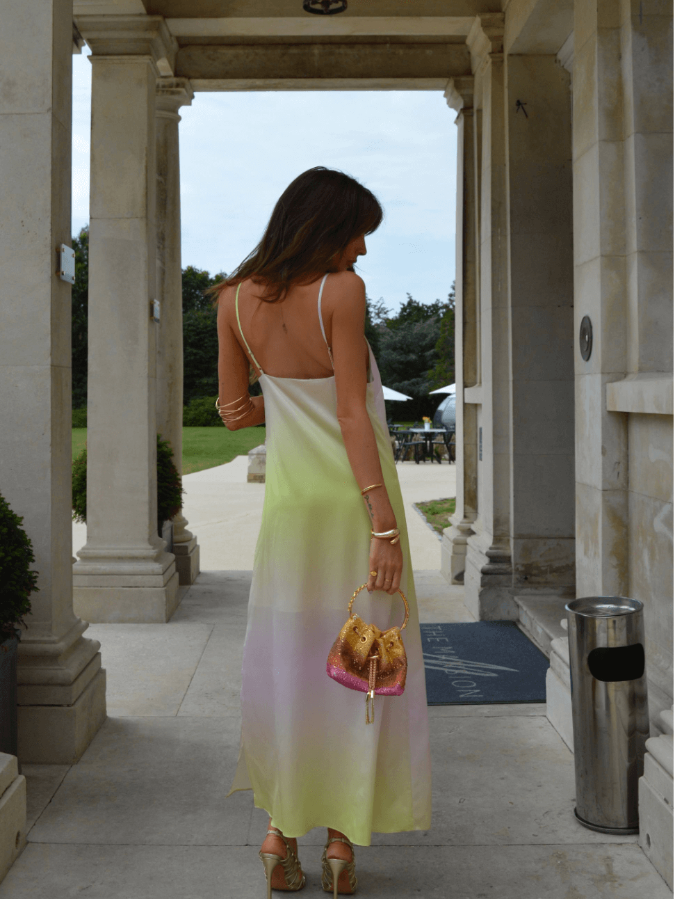 Green Pink Ombre Slip Dress Green Pink Ombre Slip Dress