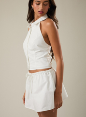 Halter Neck Collared Top