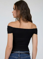 Hannah Off Shoulder Top | Black