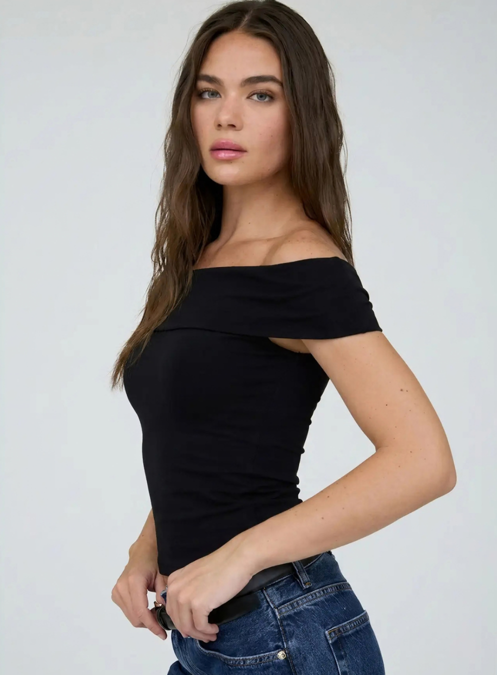 Hannah Off Shoulder Top | Black