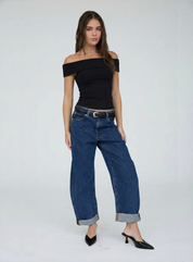 Hannah Off Shoulder Top | Black