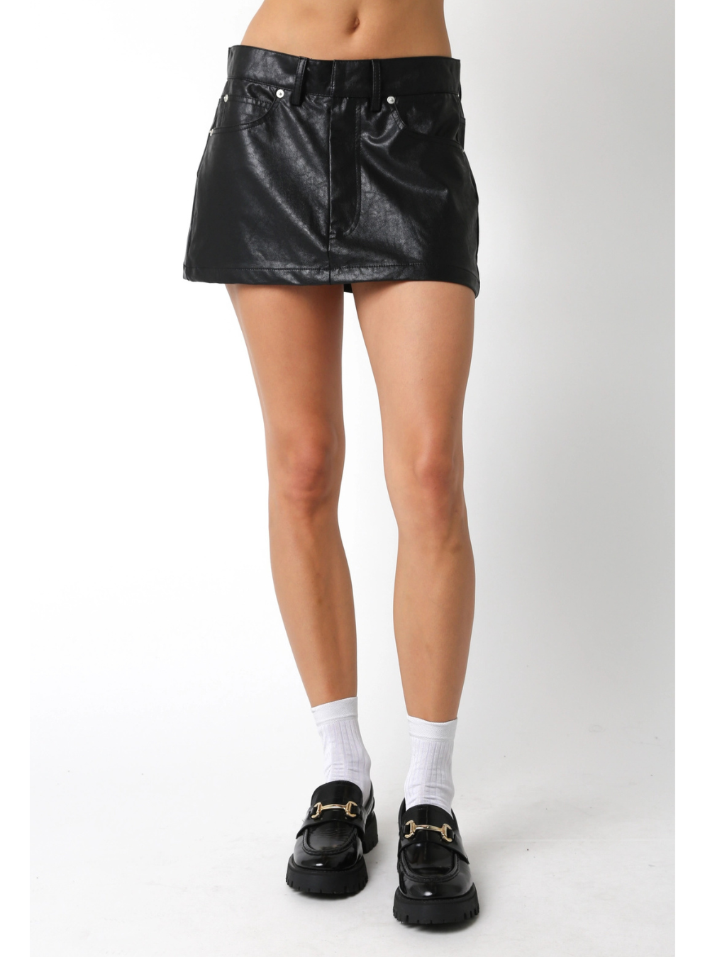 Julie Faux Mini Skirt