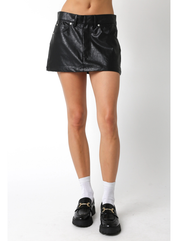 Julie Faux Mini Skirt