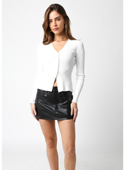 Julie Faux Mini Skirt