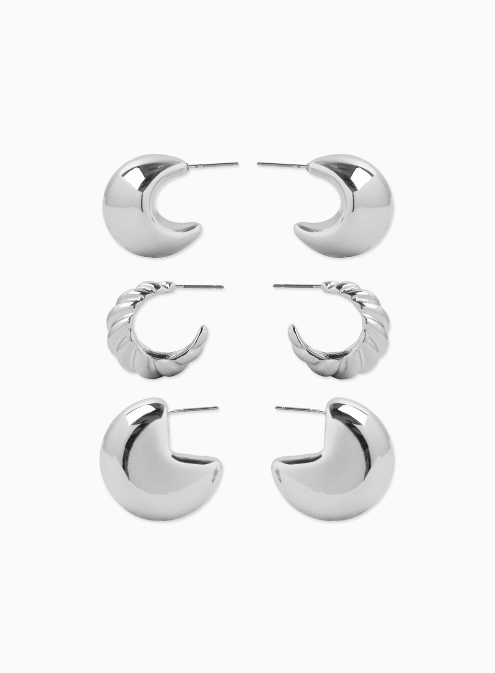 Bold Jumbo Layered Hoops (Set of 3)