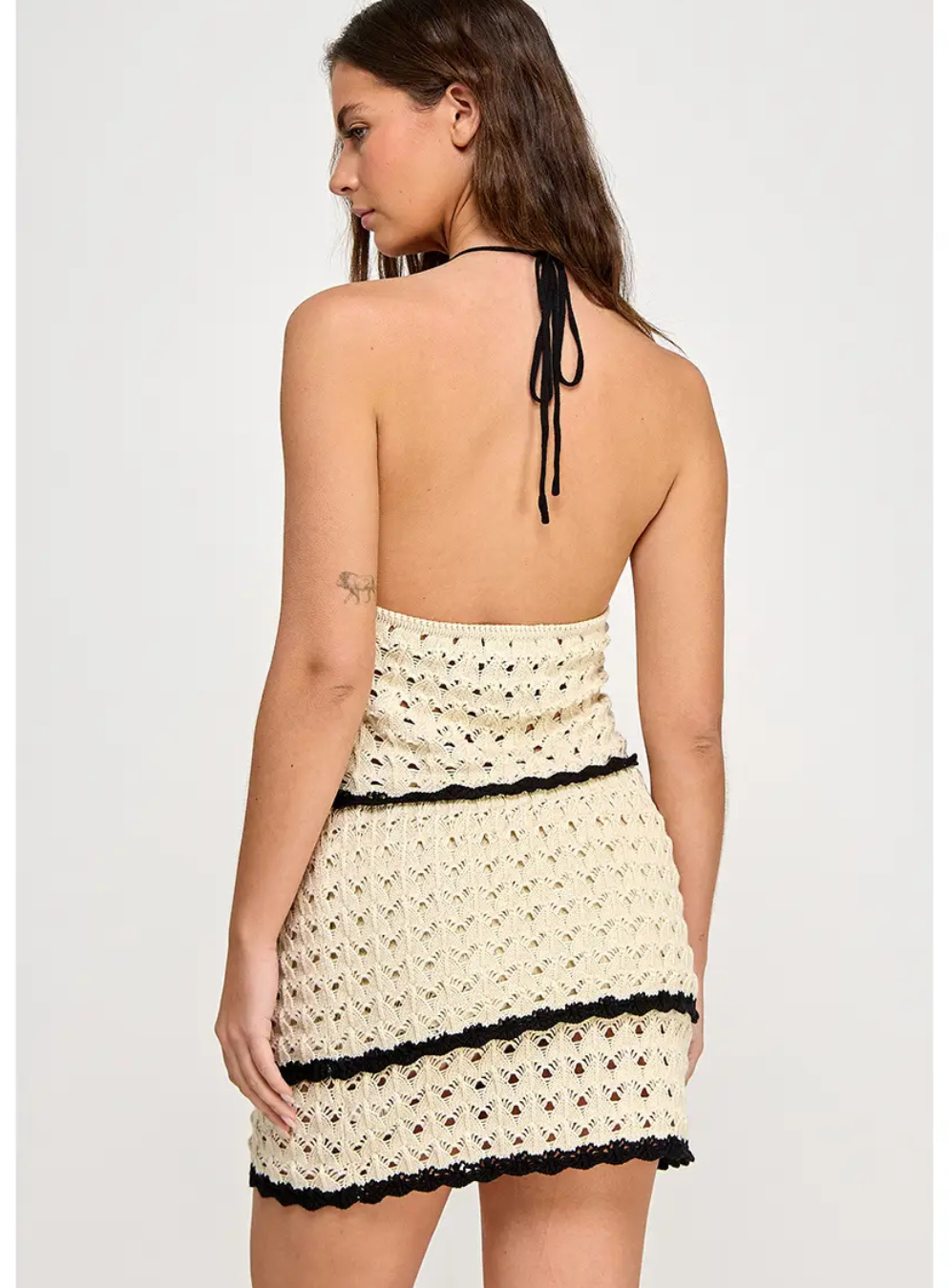 Lauryn Knitted Halter Top in Natural