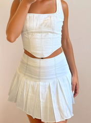 Leni Stitch Pleated Skirt