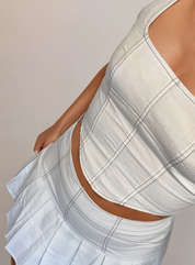 Leni Stitch Pleated Skirt