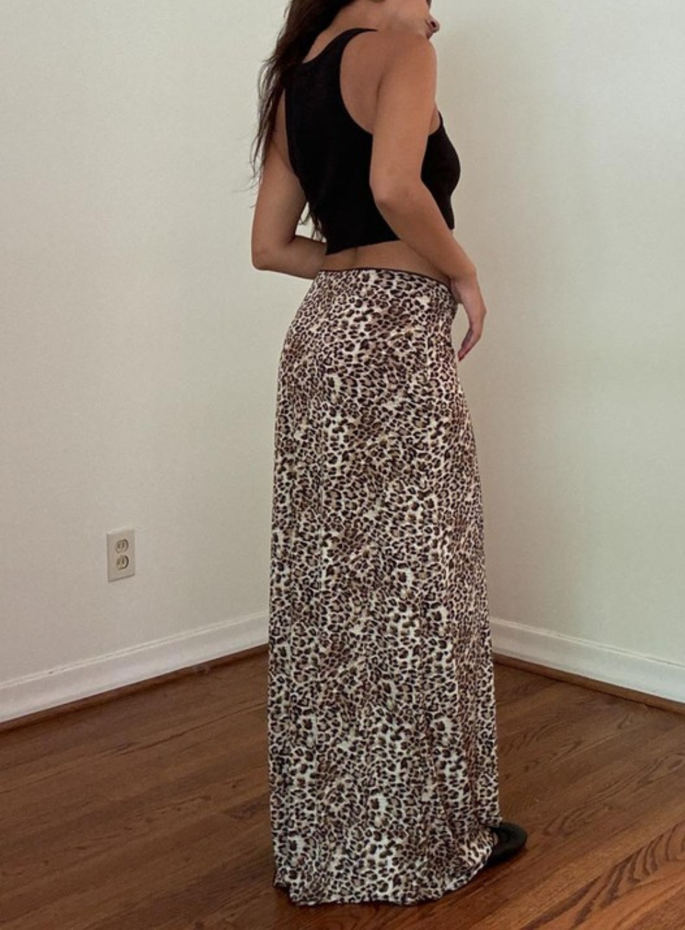 Leopard Print Maxi Skirt