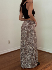 Leopard Print Maxi Skirt