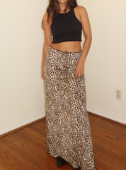 Leopard Print Maxi Skirt