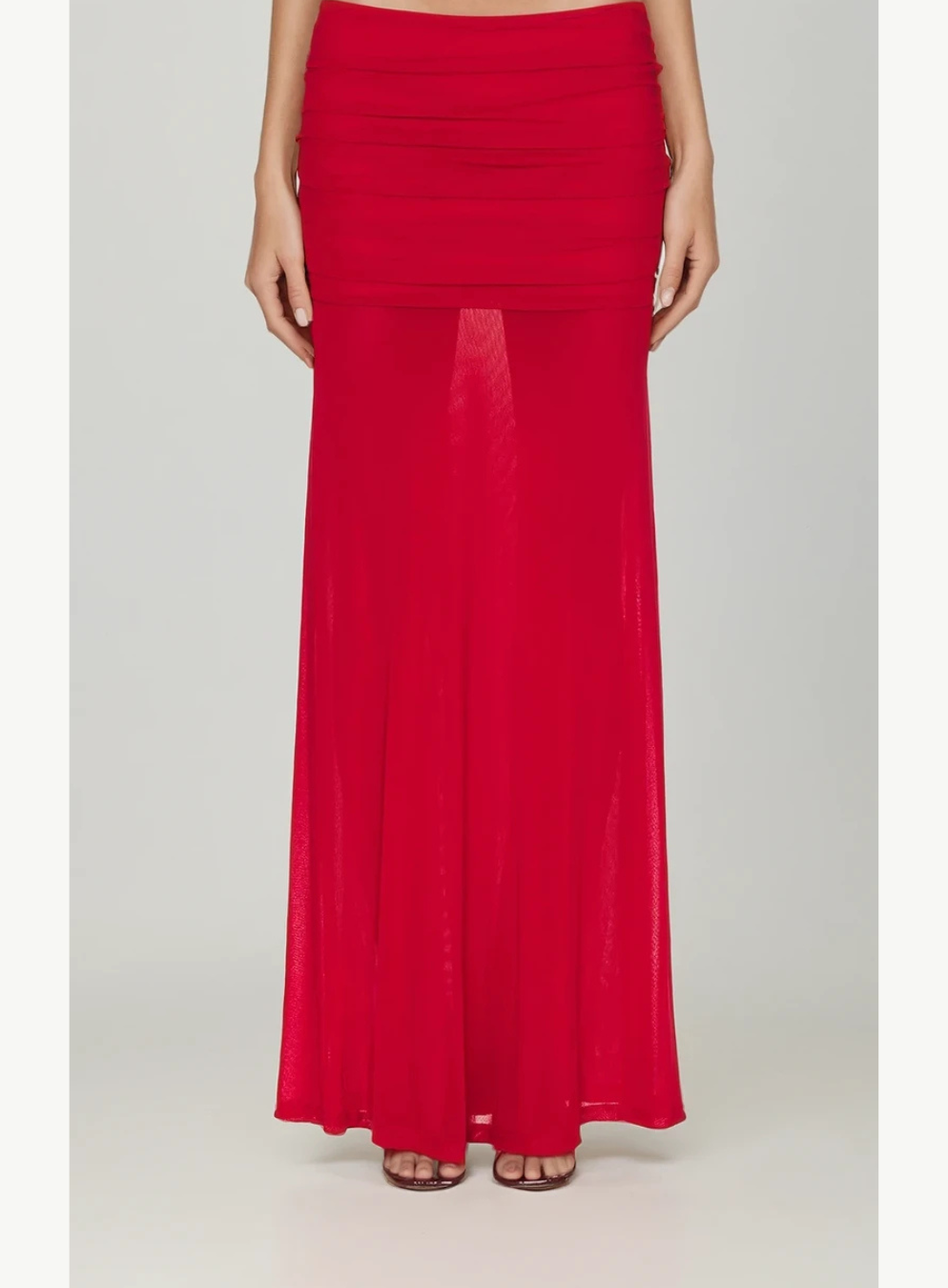 Meila Maxi Skirt - Cherry