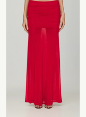 Meila Maxi Skirt - Cherry