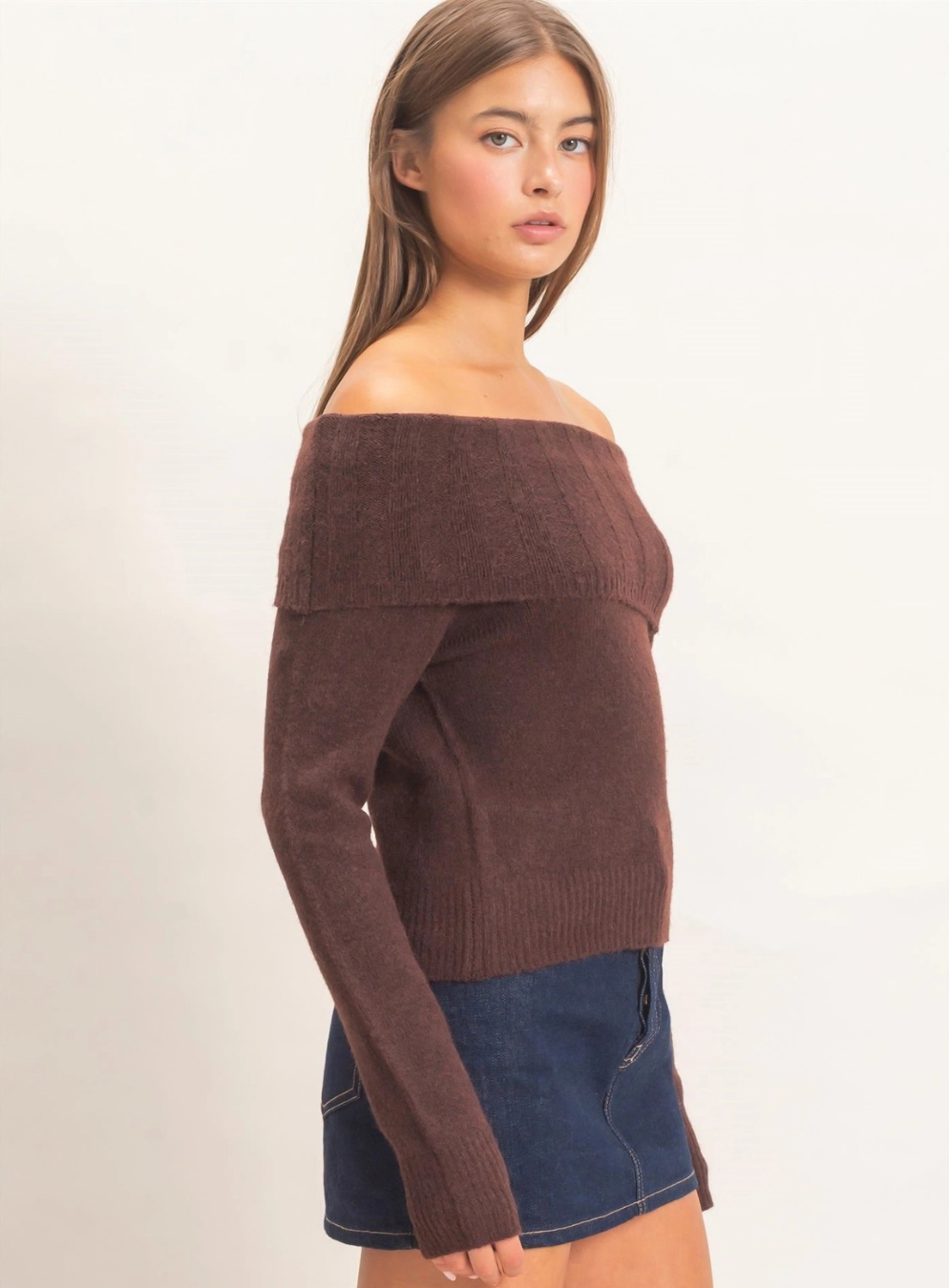 Mila Off-Shoulder Knit Sweater