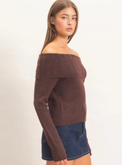 Mila Off-Shoulder Knit Sweater