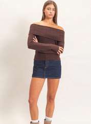 Mila Off-Shoulder Knit Sweater