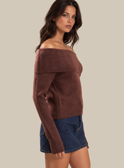 Mila Off-Shoulder Knit Sweater