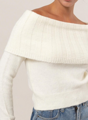 Off-Shoulder Top in Ivory