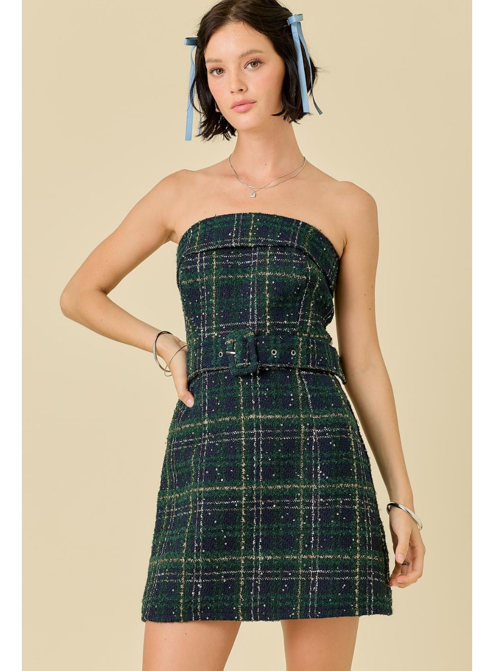 day + moon Belted Bliss Tweed Mini Dress size S day + moon Belted Bliss Tweed Mini Dress size S
