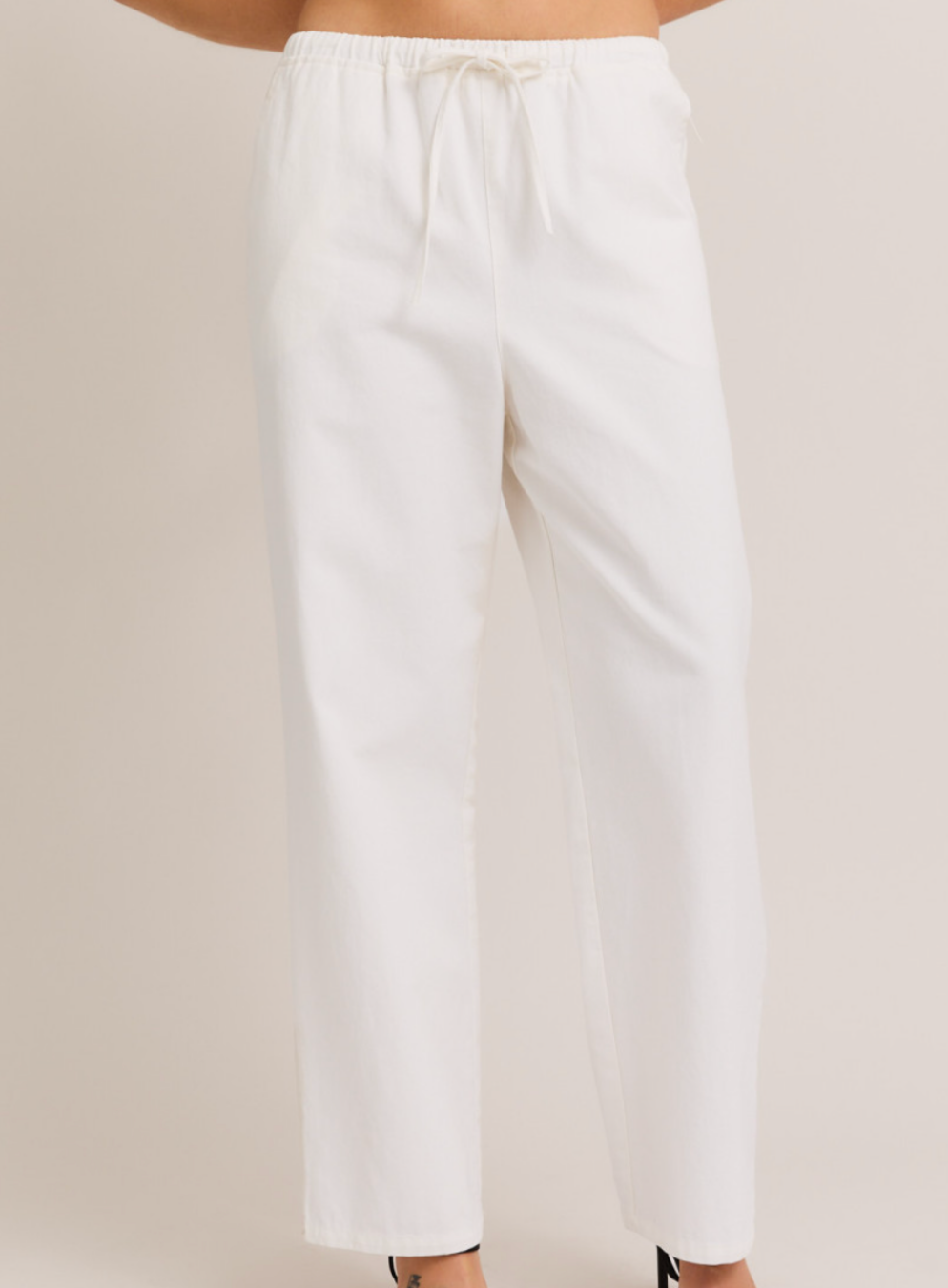 Relaxed Cotton Drawstring Pants