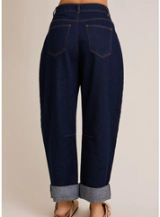 Roll-Up Barrel Jeans