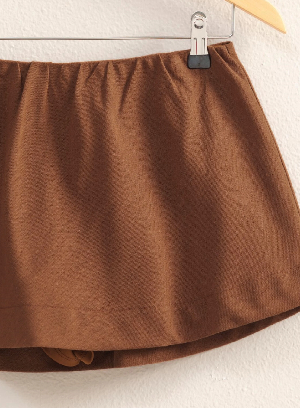 Sand Wash Brown Mid Rise Skort