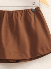 Sand Wash Brown Mid Rise Skort