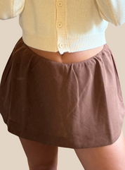 Sand Wash Brown Mid Rise Skort