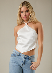 Satin Halter Neck Top