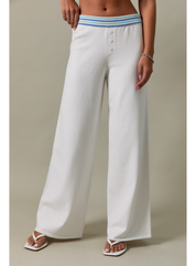 Sienna Striped Mid Rise Knit Sweater Pants