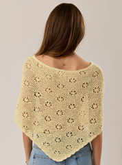 Sofia Floral Crochet Poncho