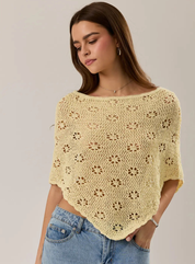 Sofia Floral Crochet Poncho
