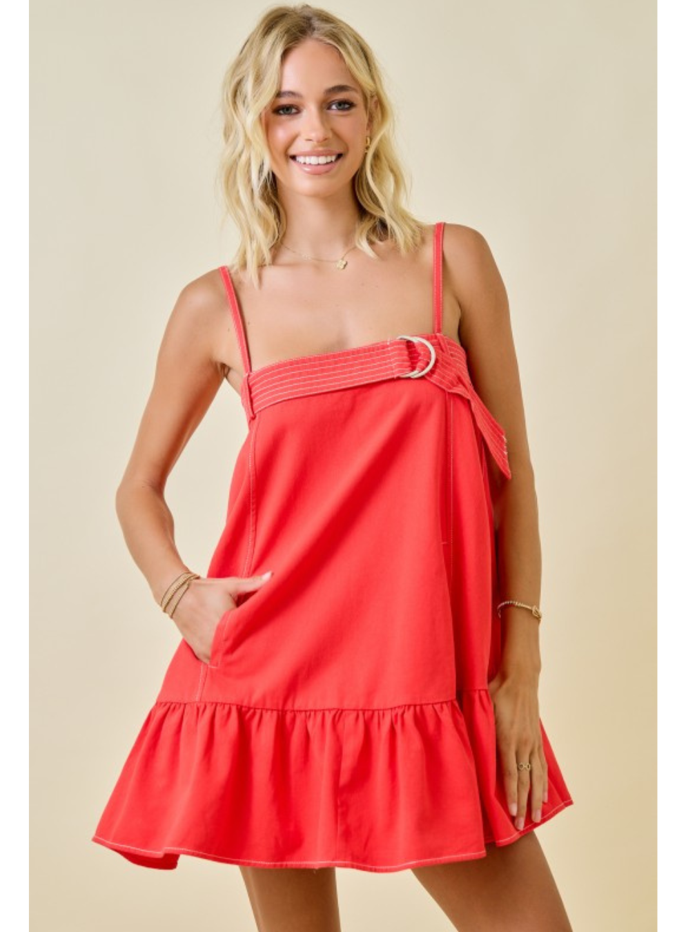 Strawberry Haze Mini Dress