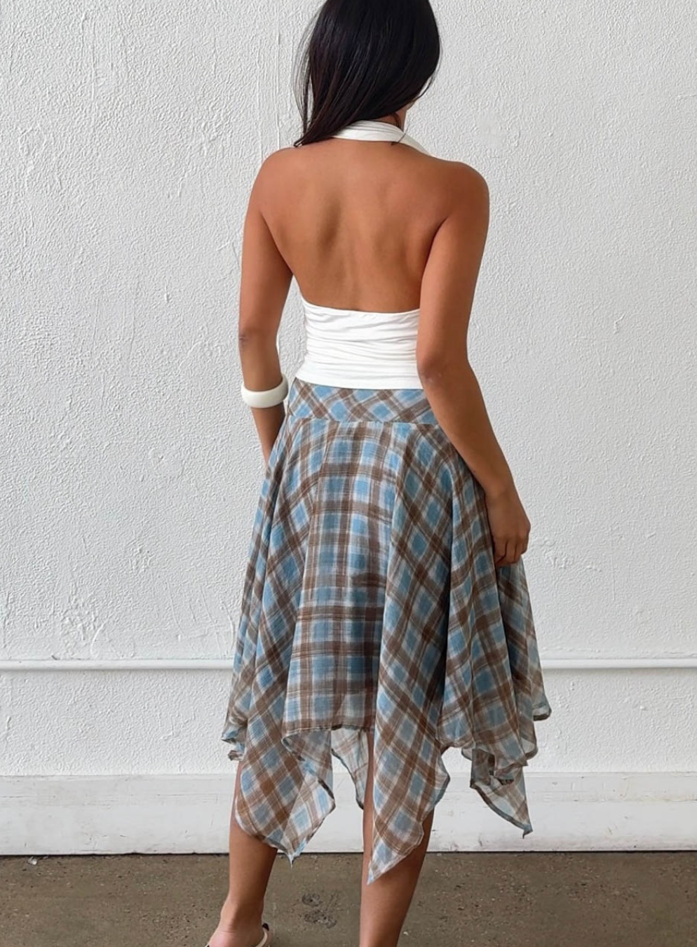 Sutton Plaid Handkerchief Skirt