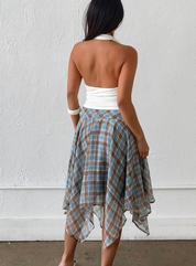 Sutton Plaid Handkerchief Skirt