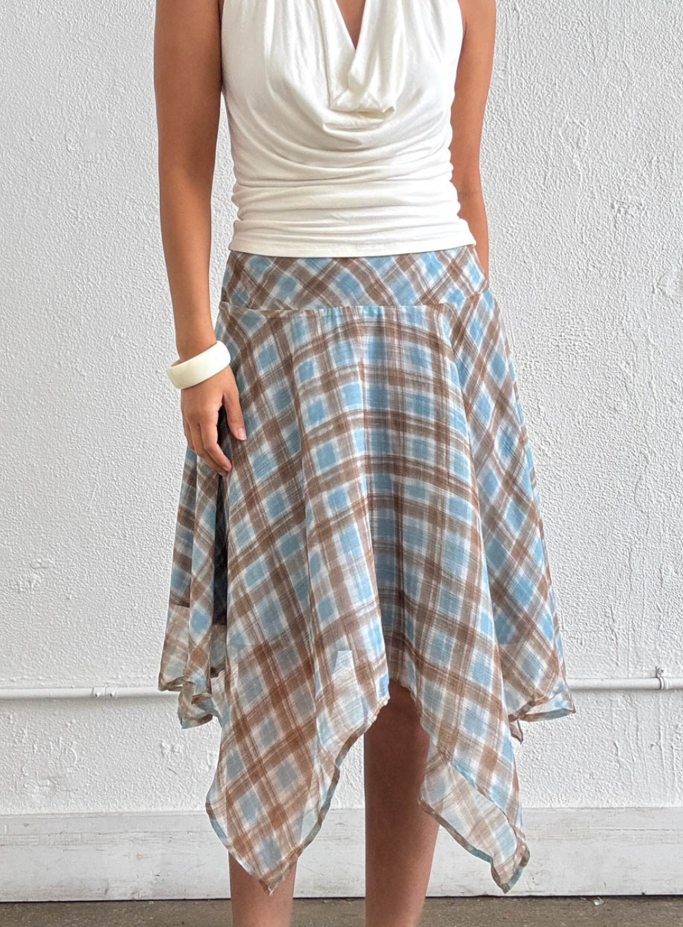 Sutton Plaid Handkerchief Skirt