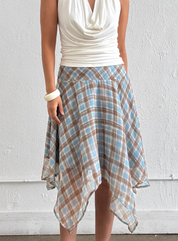 Sutton Plaid Handkerchief Skirt